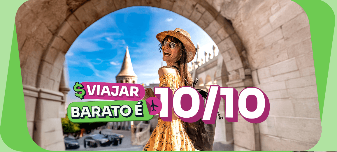 Só hoje! até 60% OFF pra você viajar!